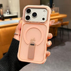 Translucent MagSafe Case for iPhone 17 Pro Max with 360° Invisible Kickstand, Pink ****