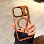 Transparent MagSafe iPhone Case Military-Grade Drop Protection Invisible Kickstand Built-in Camera Lens Protection