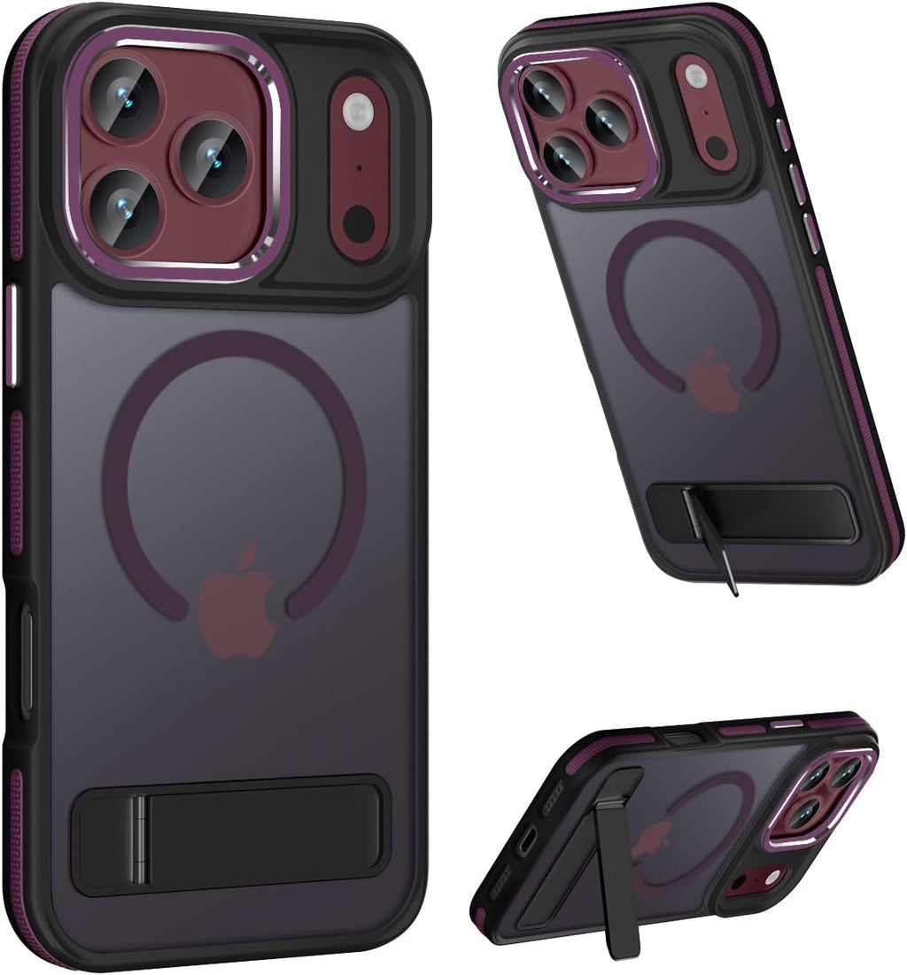 Translucent Matte MagSafe Case for iPhone 17 Pro Max with Kickstand