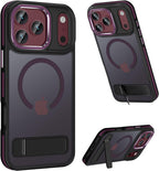 Translucent Matte MagSafe Case for iPhone 17 Pro Max with Kickstand