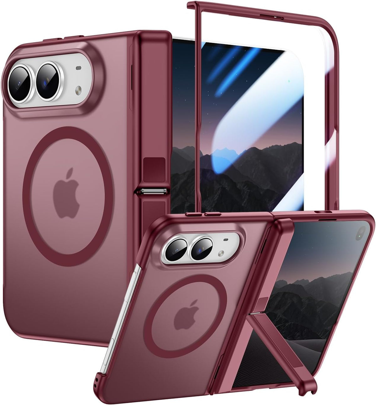 Translucent Matte MagSafe Case for iPhone 17 Pro Max with Kickstand