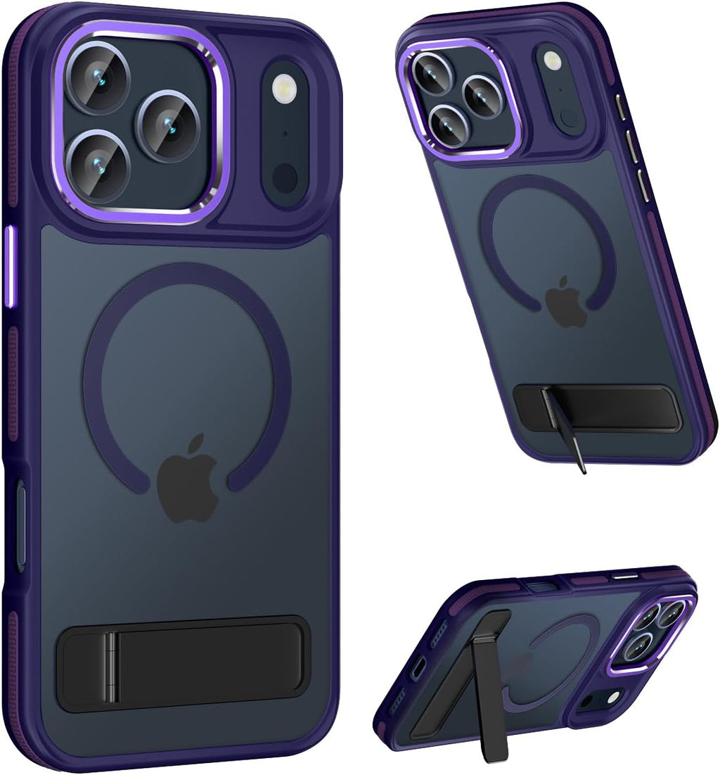 Translucent Matte MagSafe Case for iPhone 17 Pro Max with Kickstand