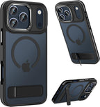 Translucent Matte MagSafe Case for iPhone 17 Pro Max with Kickstand