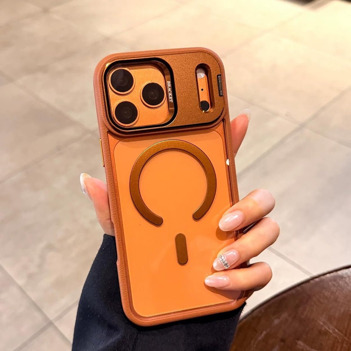 Transparent MagSafe iPhone Case Military-Grade Drop Protection Invisible Kickstand Built-in Camera Lens Protection