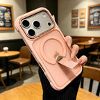 Translucent MagSafe Case for iPhone 17 Pro Max with 360° Invisible Kickstand, Pink ****